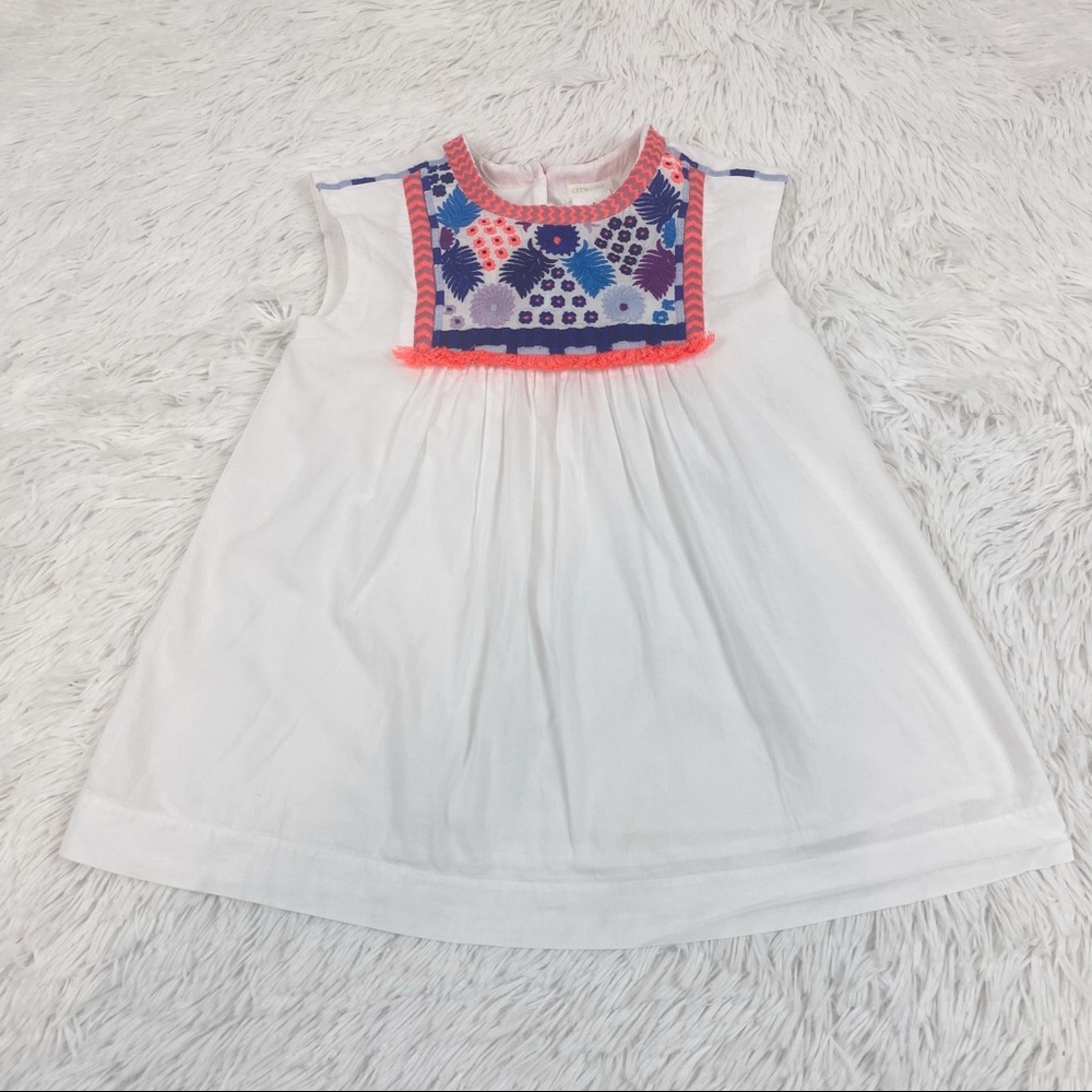 Crewcuts sleeveless‎ embroidered a-line dress